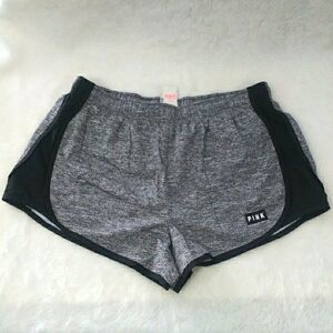PINK Victoria's Secret Women's Gray and Black Shorts With Panty Lining Large